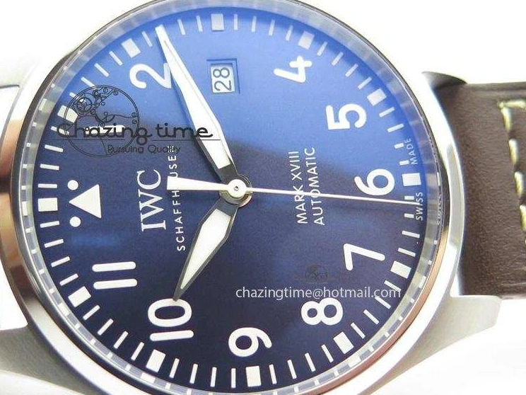 MIROTIME 0409 Mark XVIII Le Petit Prince IW327004 SS Mk Maker Best Edition Blue Dial On Brown Leather Strap A TimelessDesign 7296